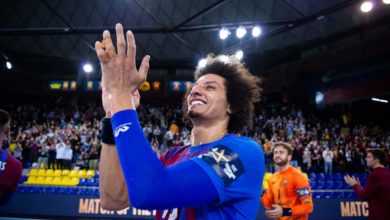 علي زين لاعب برشلونة الاسباني لكرة اليد