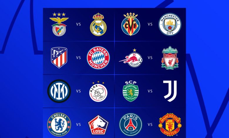 قرعة دور الـ16 من دوري ابطال أوروبا