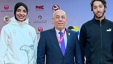 الصاوي وفريال الأفضل في الكاراتيه
