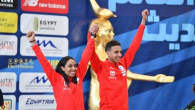 مهند شعبان وسلمى عبد المقصود لاعبا منتخب مصر للخماسي الحديث