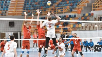 لقطة من مباراة الأهلي والزمالك للكرة الطائرة