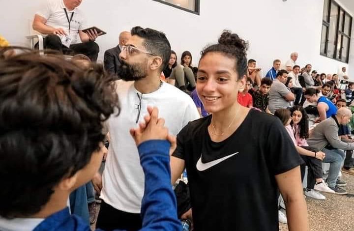 كنزي ايمن لاعبة منتخب مصر للاسكواش