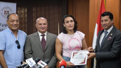 سمر حمزة لاعبة منتخب مصر للمصارعة