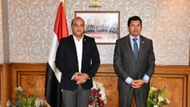 وزير الرياضة وإيهاب أمين