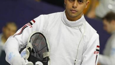 محمد عصام لاعب منتخب مصر للسلاح