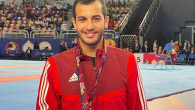 مؤمن أحمد لاعب منتخب مصر للكاراتيه