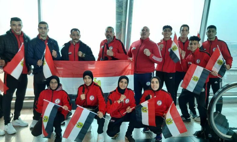 بعثة منتخب مصر للمواي تاي المشاركة بالبطولة العربية