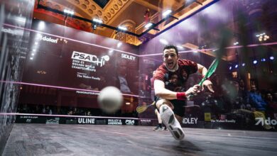مصطفى عسل لاعب منتخب مصر للإسكواش