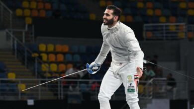 زياد السيسي لاعب منتخب مصر للسلاح