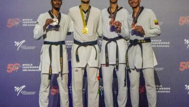 سيف عيسى لاعب منتخب مصر للتايكوندو