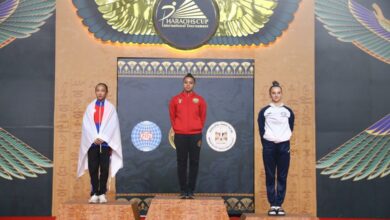 جنى عبد السلام لاعبة منتخب مصر للجمباز