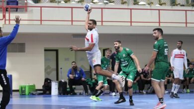 لقطة من مباراة سابقة لرجال يد الزمالك