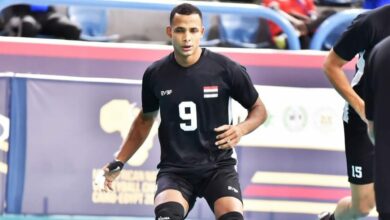 محمد عسران لاعب المنتخب المصري للكرة الطائرة