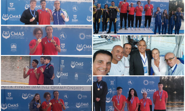 ب 30 ميدالية مصر تحتكر المركز الأول بجدول ميداليات بطولة العالم للسباحة بالزعانف في المياه المفتوحة
