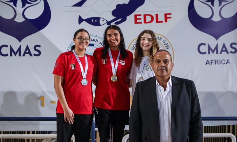 اليوم الأول من البطولة الأفريقية والعربية للسباحة بالزعانف