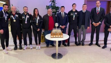 وزير الرياضة يستقبل منتخب مصر لرجال الإسكواش