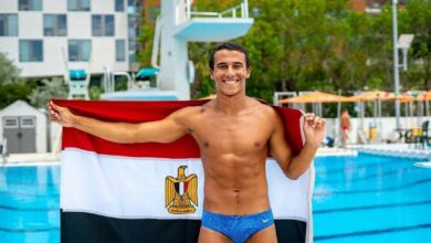 محمد فاروق لاعب منتخب مصر للغطس