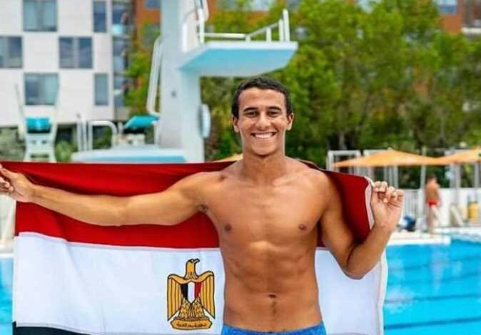 محمد فاروق لاعب منتخب مصر للغطس