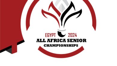 شعار بطولة افريقيا المقبلة للريشة الطائرة
