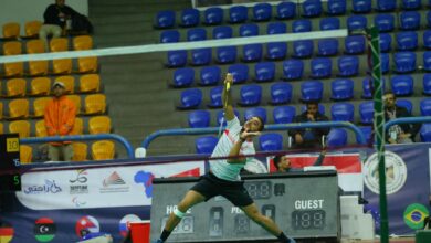 ادهم حاتم لاعب منتخب مصر للريشة الطائرة