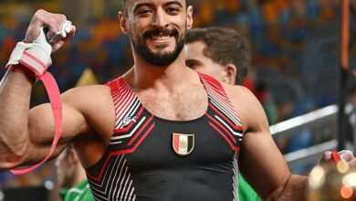 احمد المراغي لاعب منتخب مصر للجمباز