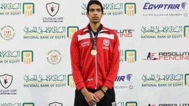 احمد هشام لاعب منتخب مصر للسلاح