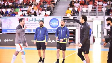 من مباراة الزمالك والأهلي لكرة اليد