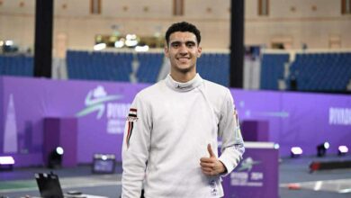 اسلام اسامة لاعب منتخب مصر لشباب سلاح المبارزة