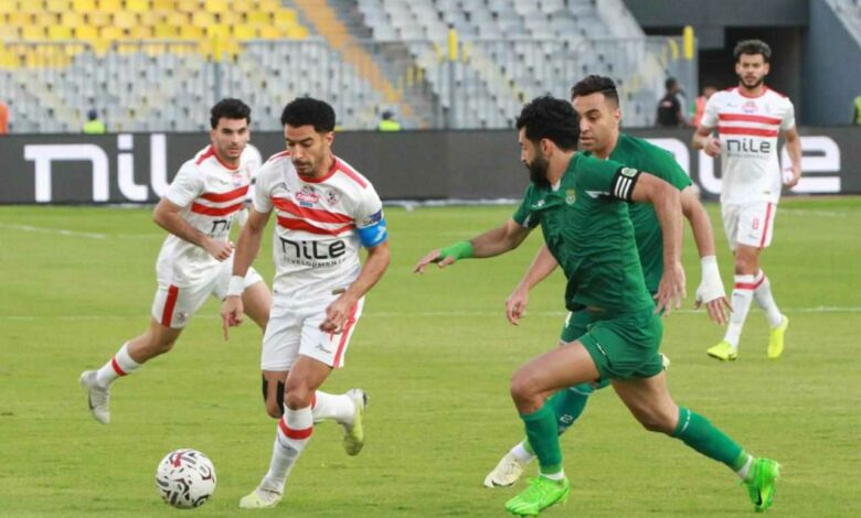 من مباراة الزمالك والاتحاد السكندري