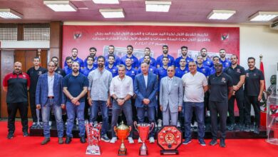 الأهلي يكرم فريق رجال كرة اليد بعد التتويج بالرباعية