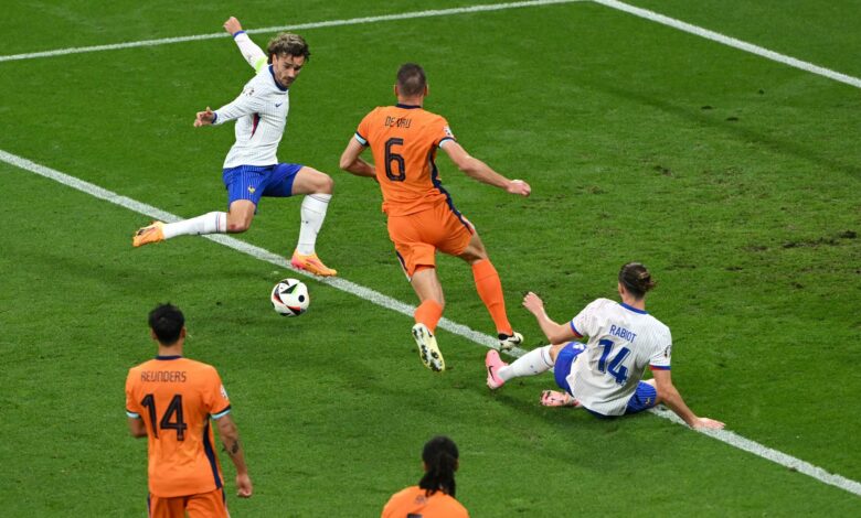 فرنسا وهولندا يتعادلان سلبيا فى يورو 2024