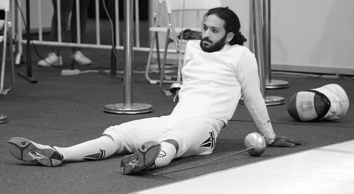 محمود محسن لاعب منتخب مصر لسلاح سيف المبارزة