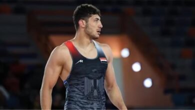 محمد جبر لاعب منتخب مصر للمصارعة الرومانية