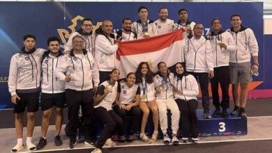 أبطال مصر فى الخماسي الحديث