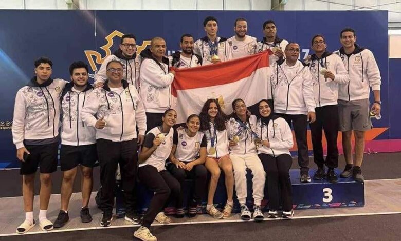 أبطال مصر فى الخماسي الحديث