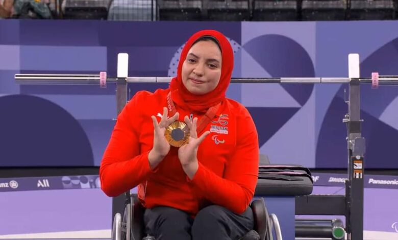 رحاب رضوان لاعبة منتخب مصر لرفع الاثقال البارالمبي