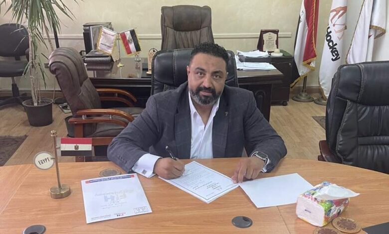 رامي بدر عضو مجلس إدارة الاتحاد المصري للهوكي