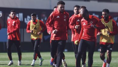 مران الفريق الاول لكرة القدم بالنادي الاهلي
