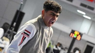 عبد الرحمن طلبة لاعب منتخب مصر للسلاح