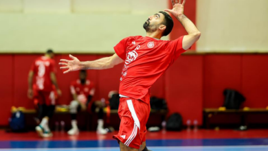 من تدريبات نادي السويحلي الليبي بمشاركة أحمد صلاح نجم طائرة الاهلي السابق