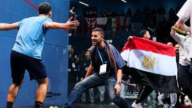 اياد داوود لاعب منتخب مصر لناشئي الاسكواش