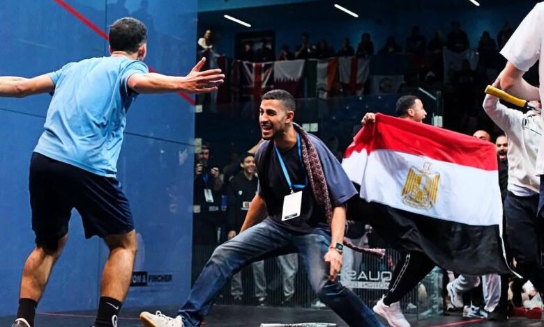 اياد داوود لاعب منتخب مصر لناشئي الاسكواش