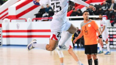 رجال يد الزمالك أمام البنك الأهلي