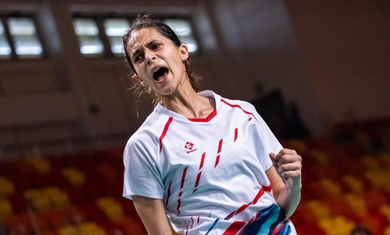نور يسري لاعبة منتخب مصر للريشة الطائرة