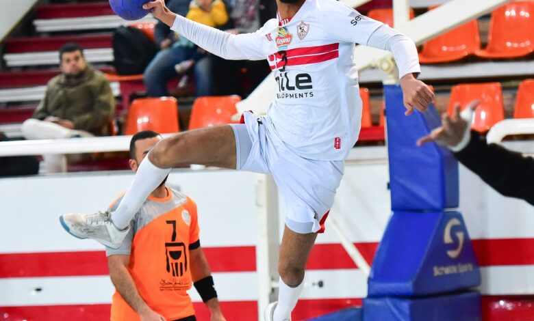 رجال يد الزمالك أمام البنك الأهلي