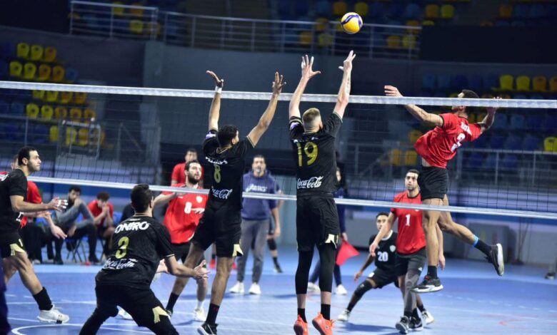 رجال طائرة الزمالك أمام طلائع الجيش