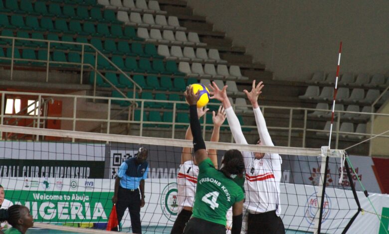 من مواجهة سيدات طائرة الزمالك أمام السجون الكيني