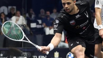 مصطفى عسل لاعب منتخب مصر للاسكواش