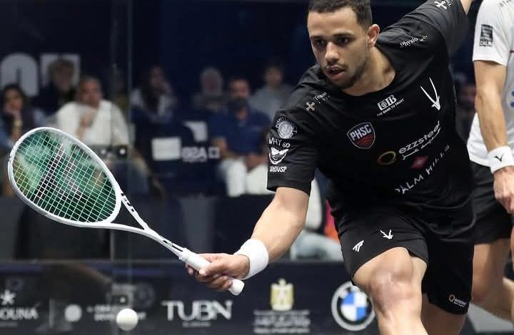 مصطفى عسل لاعب منتخب مصر للاسكواش