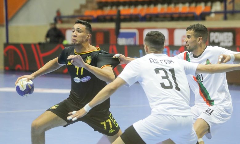 من مباراة الترجي التونسي والجيش الملكي المغربي لكرة اليد